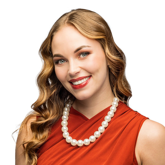 Collier de Perles Blanches Élégant - Accessoire Rétro Chic