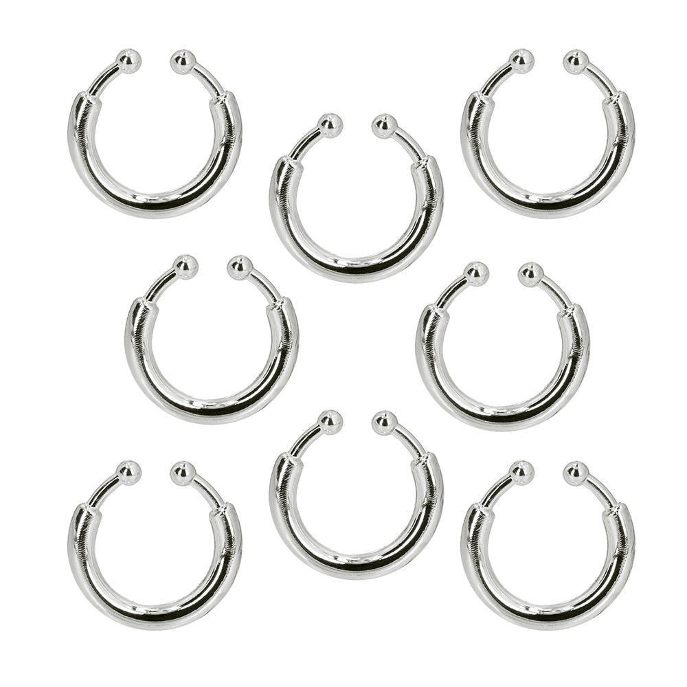 Faux Piercings Acier Inoxydable - Set de 8 Boucles Nez