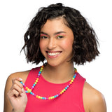 Collier de Perles Multicolores Fluo - Accessoire Fête Années 80