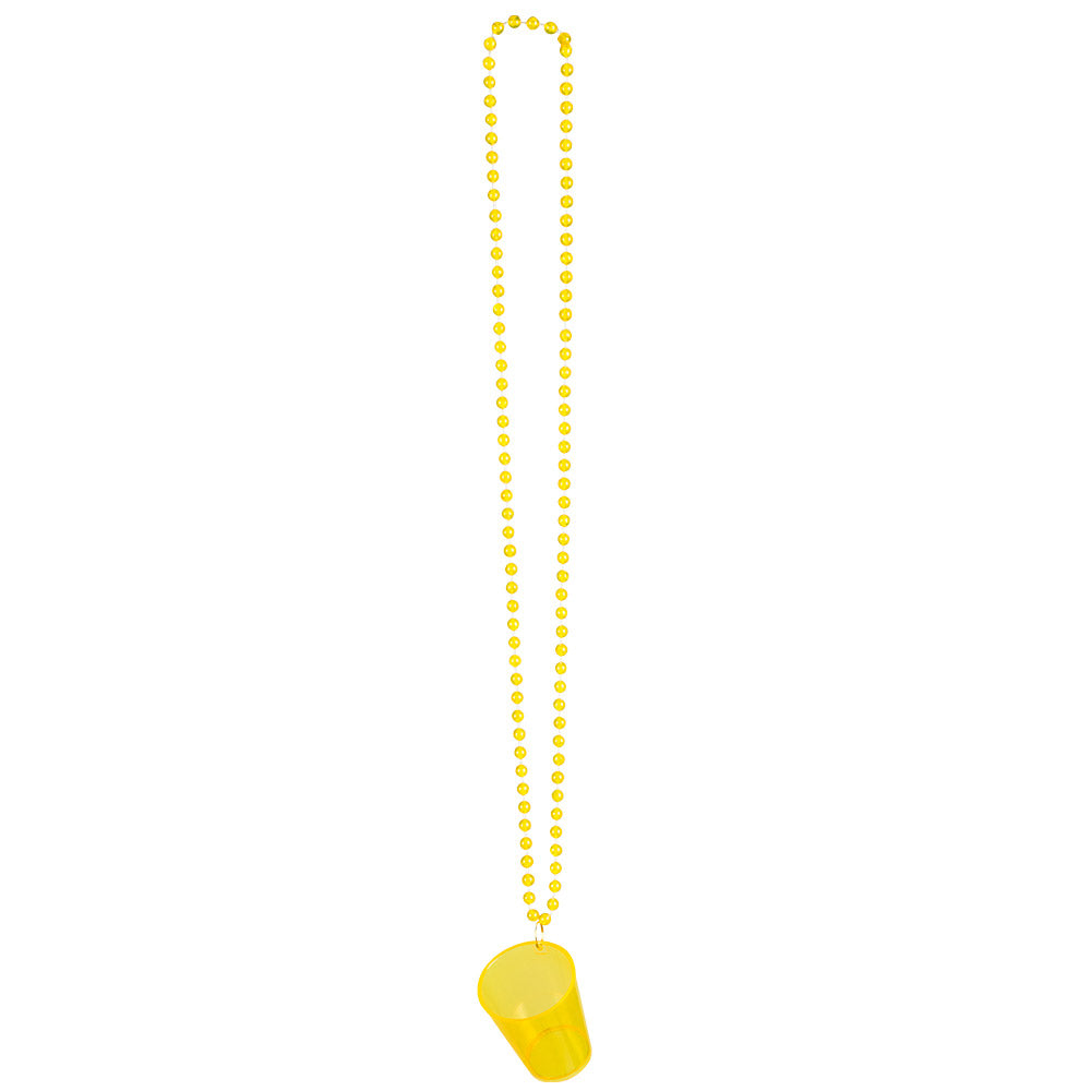 Collier Verre Shooter Couleur avec Perles - Accessoire Fête