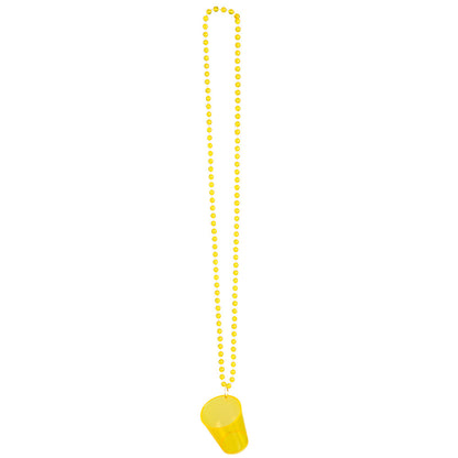 Collier Verre Shooter Couleur avec Perles - Accessoire Fête