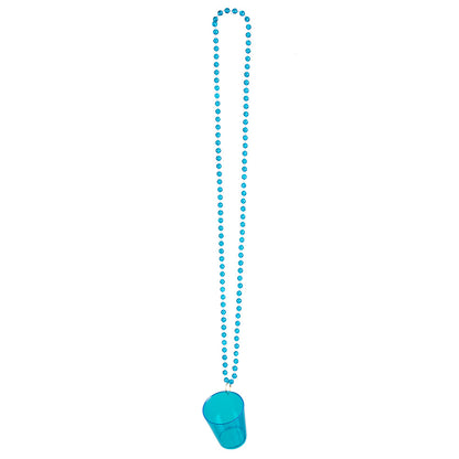 Collier Verre Shooter Couleur avec Perles - Accessoire Fête