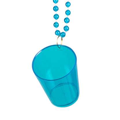 Collier Verre Shooter Couleur avec Perles - Accessoire Fête