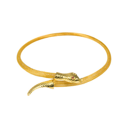 Collier Serpent Doré - Accessoire Cléopâtre Luxe