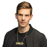 Collier GANGSTA Doré Strass - Accessoire Hip-Hop