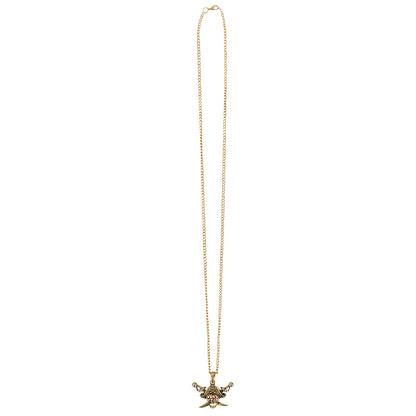 Collier Pirate Crâne avec Sabre - Accessoire de Fête