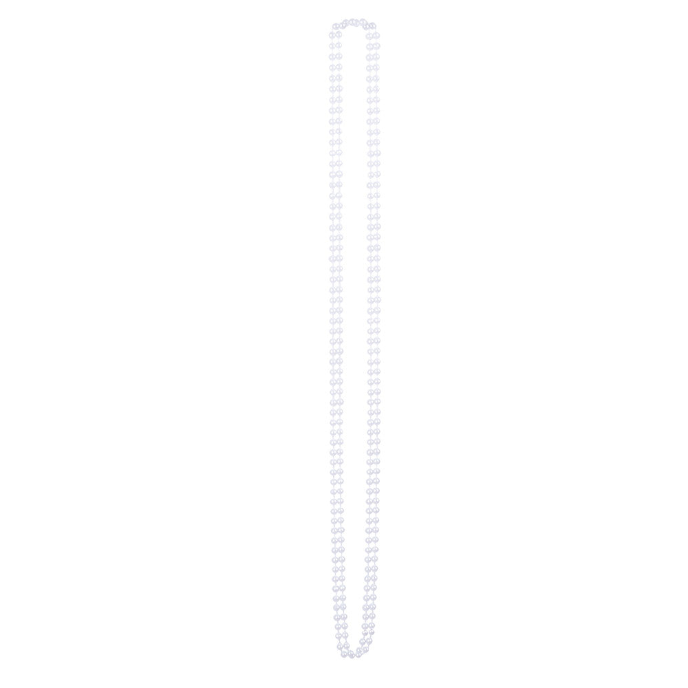 Sautoir Perles Années 20 Blanc - Accessoire Cabaret Gatsby