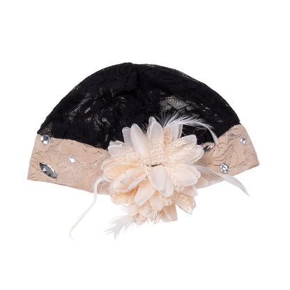 Kit Cabaret Années 20 : Bandeau Paillettes Noir et Gants Noirs