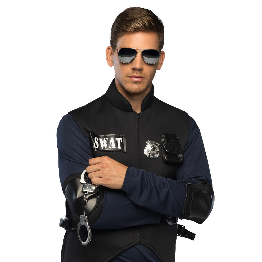 Kit Policier 3 Pièces : Lunettes, Badge et Menottes