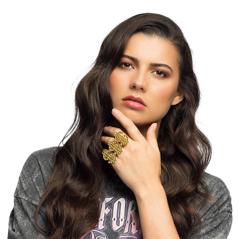 Bague Filigrane Dorée Tendance - Accessoire Mode Luxe
