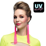 Boucles d'oreilles Gland Rose Fluo UV Blacklight