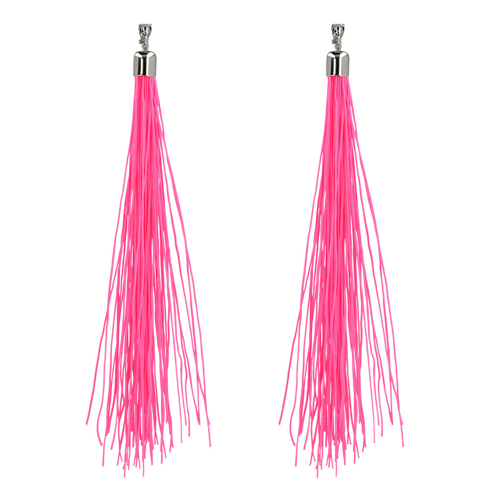 Boucles d'oreilles Gland Rose Fluo UV Blacklight