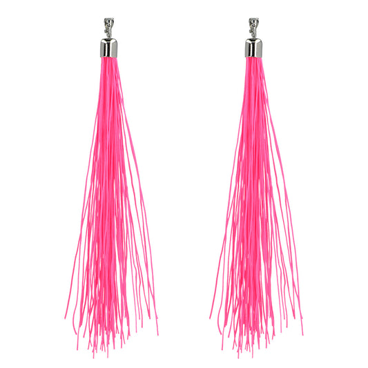 Boucles d'oreilles Gland Rose Fluo UV Blacklight
