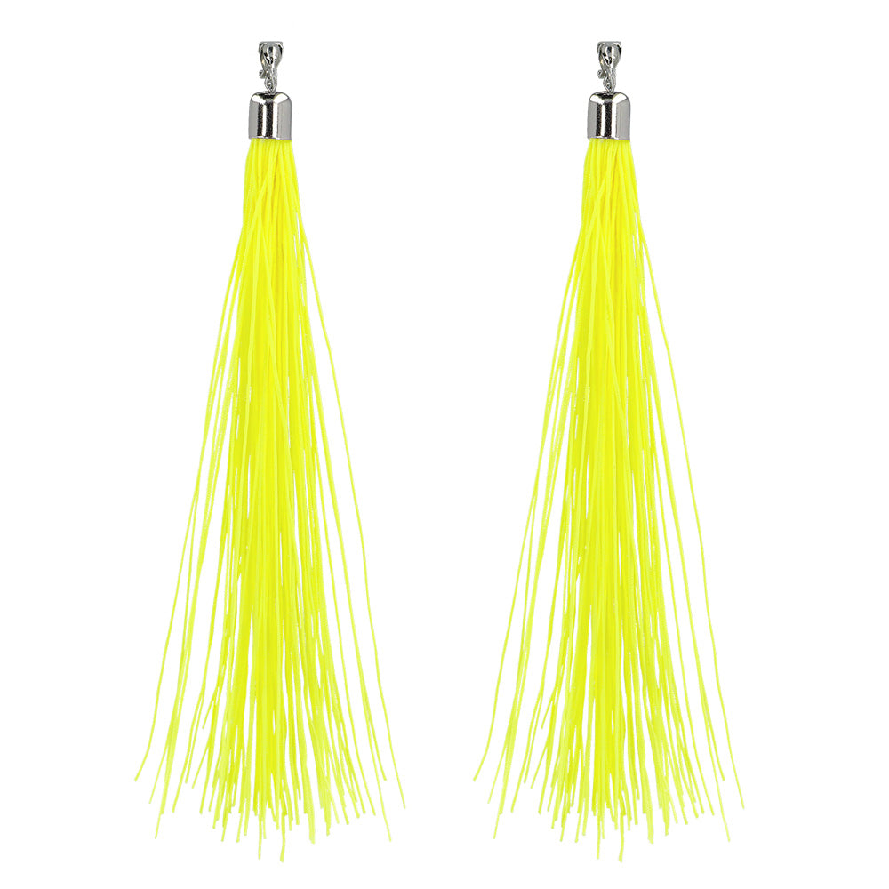 Boucles d'oreilles gland fluo UV Blacklight jaune néon