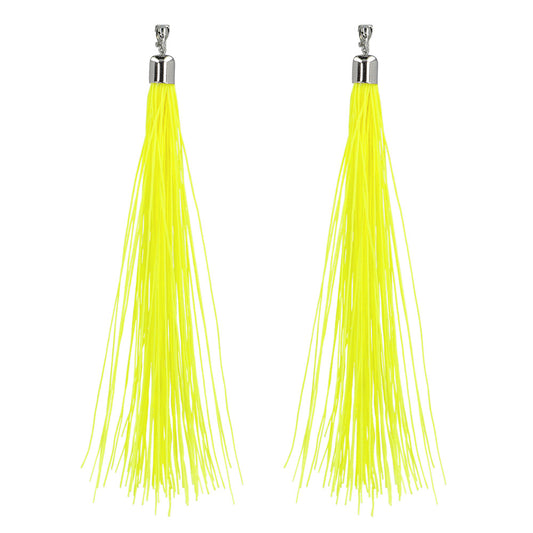 Boucles d'oreilles gland fluo UV Blacklight jaune néon