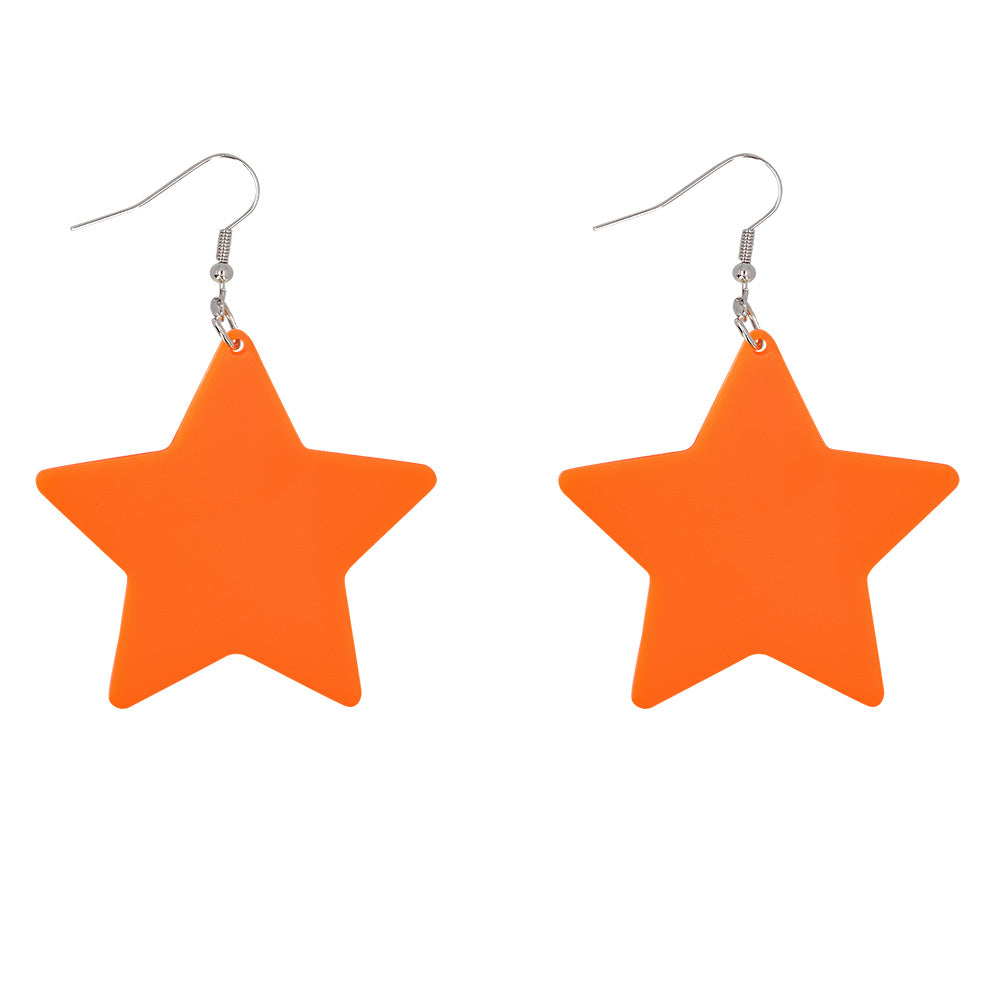 Boucles d'oreilles étoiles fluo UV - Accessoire soirée disco