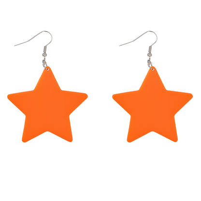 Boucles d'oreilles étoiles fluo UV - Accessoire soirée disco