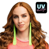 Boucles d'Oreilles Gland Fluo UV Blacklight Vert Néon