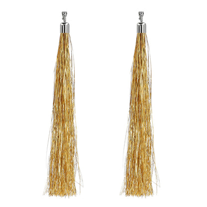 Boucles d'oreilles Gland Or Chaîne Clip Dorée Métallisée