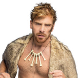 Collier Os Préhistorique Blanc - Accessoire Costume Homme Caverne