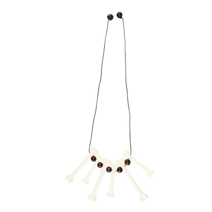 Collier Os Préhistorique Blanc - Accessoire Costume Homme Caverne