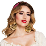 Boucles d'oreilles Lune Étoiles Dorées Orientales