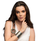 Bracelet Manchette Doré Ajouré Style Antique
