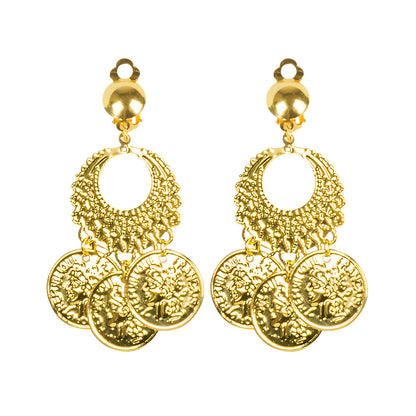 Parure Bijoux Dorée Orientale - Collier et Boucles d'Oreilles Pièces