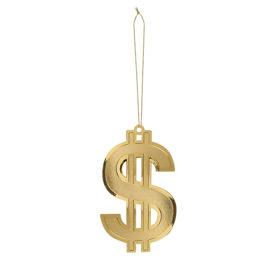 Collier Dollar Géant Or - Accessoire Hip-Hop et Bling