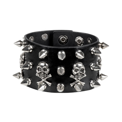 Bracelet Clous Crâne Gothique Rock Accessoire Costume