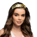 Serre-tête Feuilles Dorées Glamour - Accessoire Laurier