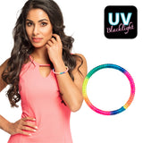Bracelet UV Blacklight Arc-en-ciel Spirale Fluo Fluorescent
