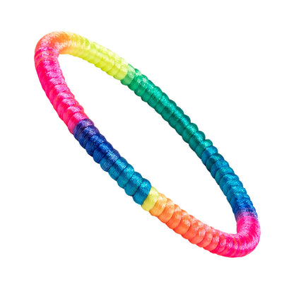 Bracelet UV Blacklight Arc-en-ciel Spirale Fluo Fluorescent