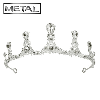 Tiare Royale Cristal Argenté - Diadème de Princesse Luxe