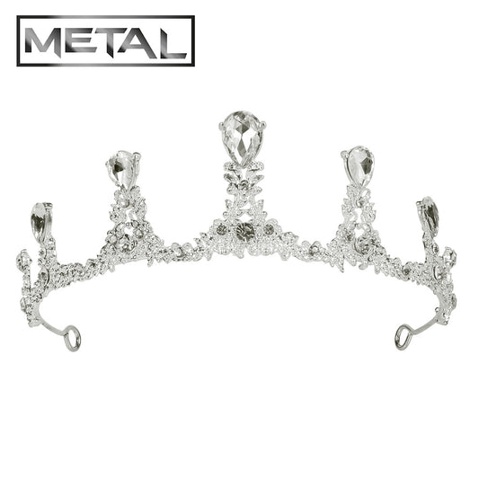Tiare Royale Cristal Argenté - Diadème de Princesse Luxe