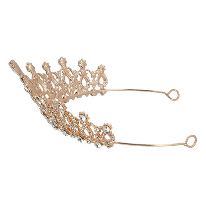 Tiare Royale Dorée avec Cristaux - Couronne de Princesse Luxe