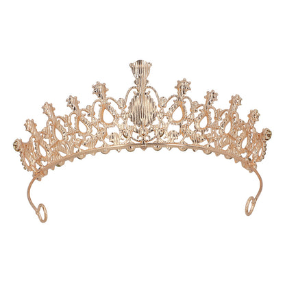 Tiare Royale Dorée avec Cristaux - Couronne de Princesse Luxe