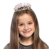 Tiara Birthday Girl Strass Rose Gold - Diadème Anniversaire Enfant