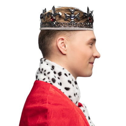 Couronne Royale Médiévale Luxe - Accessoire Roi Reine Adulte