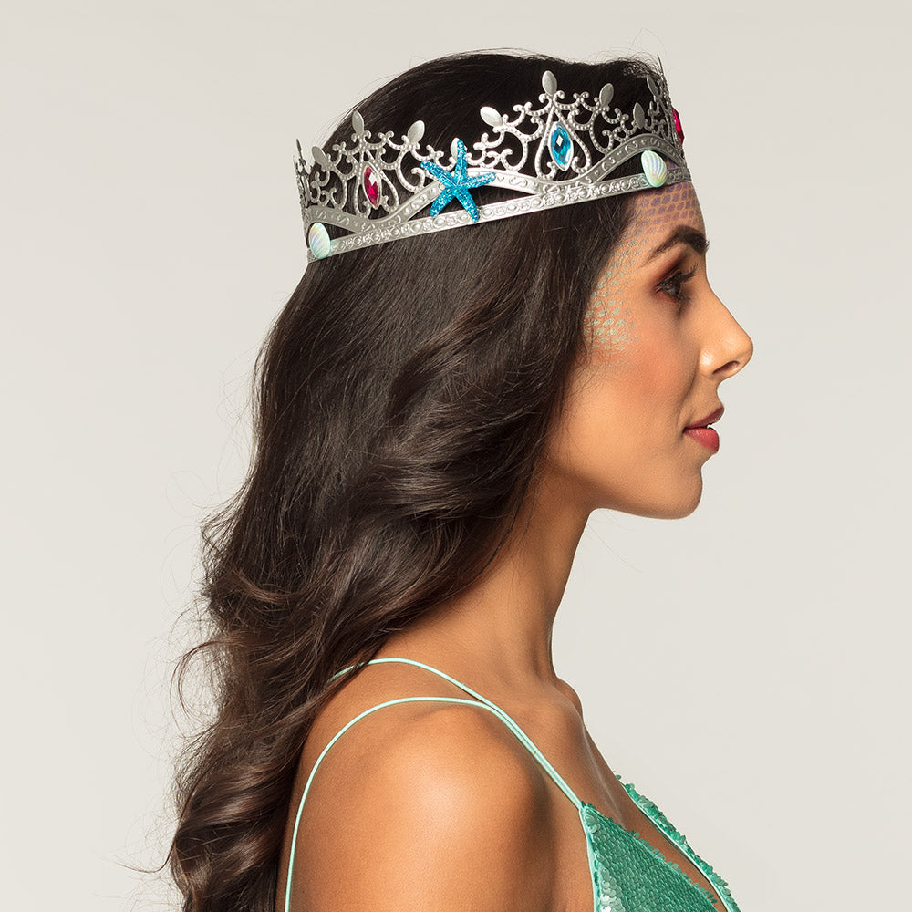 Couronne Sirène Royale avec Étoile de Mer - Tiare Princesse Océan