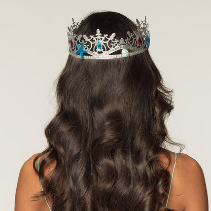Couronne Sirène Royale avec Étoile de Mer - Tiare Princesse Océan