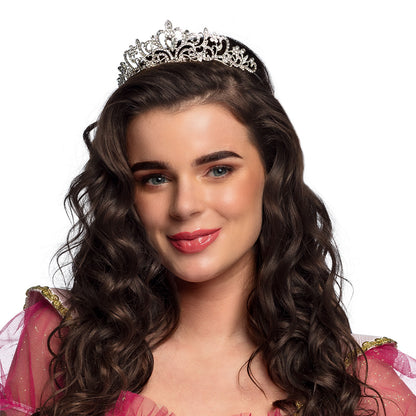 Tiara Royale en Métal Cristal - Couronne de Princesse Élégante