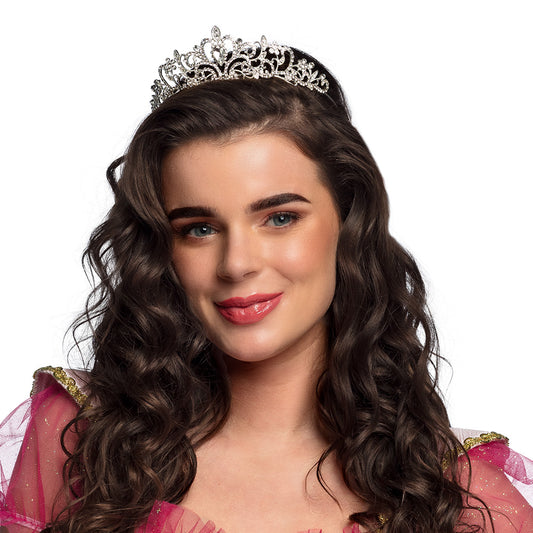 Tiara Royale en Métal Cristal - Couronne de Princesse Élégante