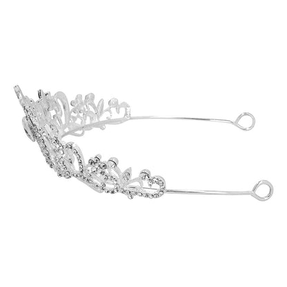 Tiara Royale en Métal Cristal - Couronne de Princesse Élégante