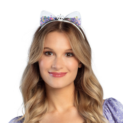 Serre-tête Chat Paillettes Fleurs - Accessoire Fête Enfant