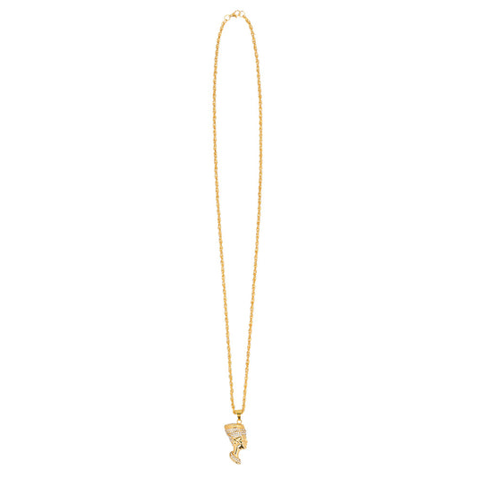 Collier Néfertiti Égyptienne - Accessoire Doré Strass