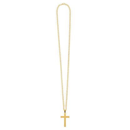Chaîne Croix Dorée - Collier Religieux Élégant pour Déguisement