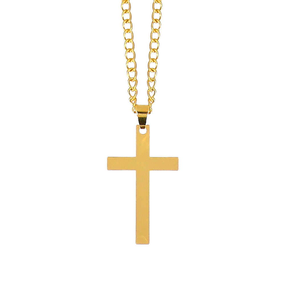 Chaîne Croix Dorée - Collier Religieux Élégant pour Déguisement