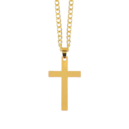 Chaîne Croix Dorée - Collier Religieux Élégant pour Déguisement