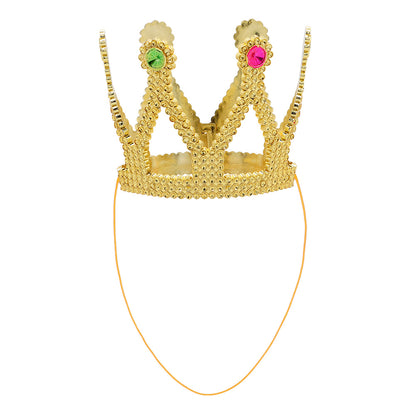 Couronne Dorée Royale avec Pierres - Accessoire Princesse